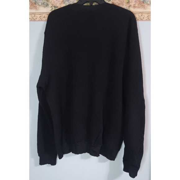 Andean XL Black Argyle Diamond Alpaca Peru Classic Business Event Occasion Sweat - Picture 4 of 5